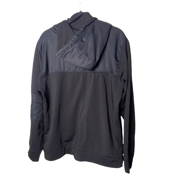 Reebok Jacket Black Hood Insulated Fleece size L Y - Picture 2 of 14